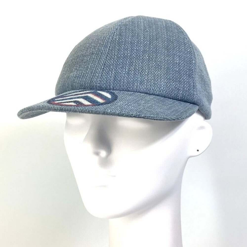 CHANEL Airline 16SS Denim Beaded hat cap baseball cap cotton blue